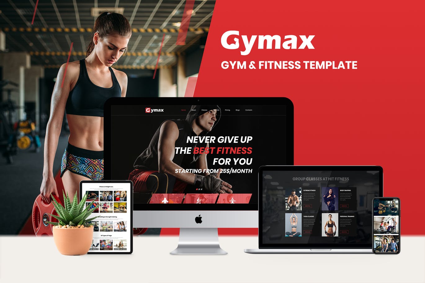 Gymax-健身房，健身模板套件