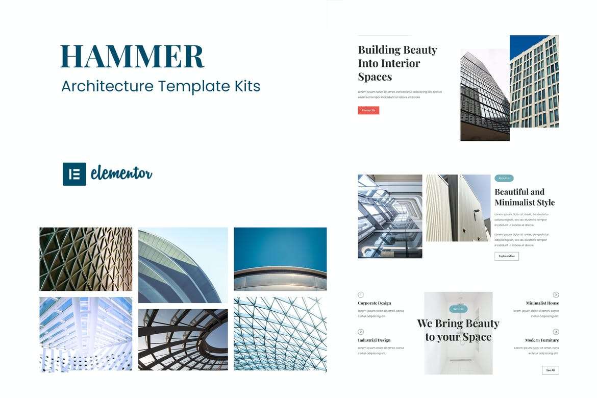 Hammer – 最小架构 Elementor Template Kit