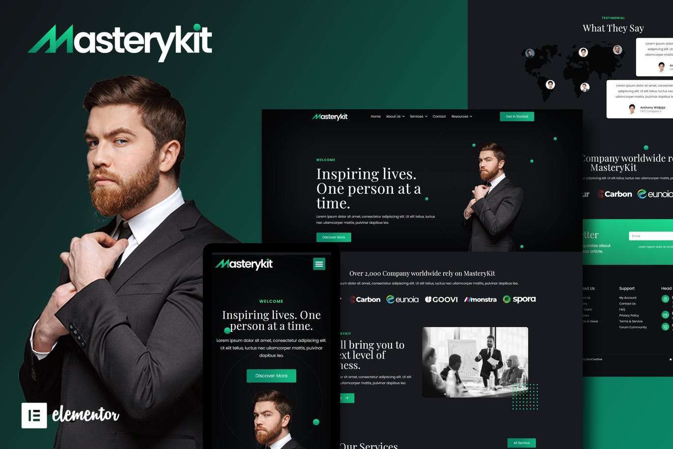 MasteryKit – 商务培训 Elementor Template Kit