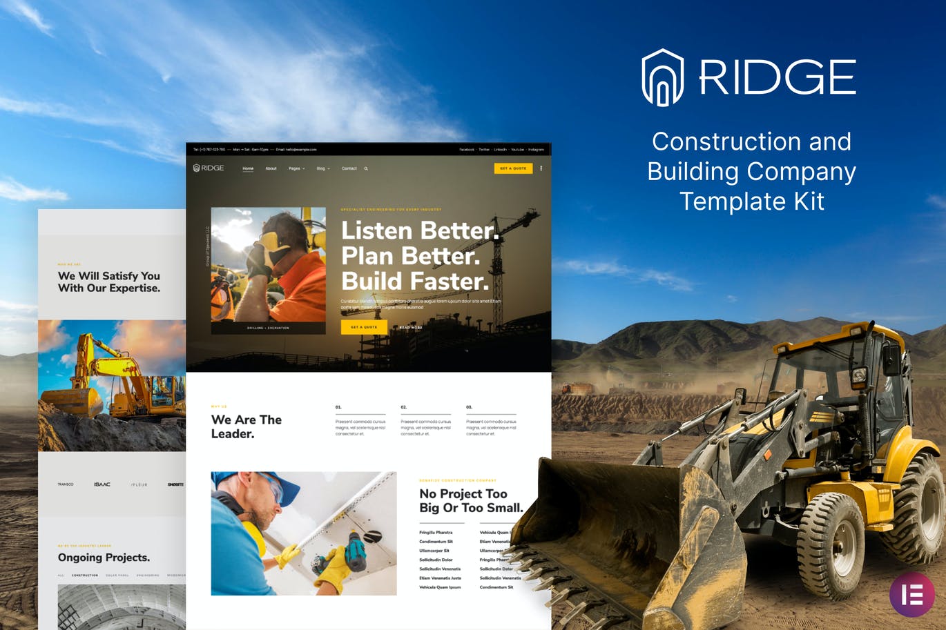 Ridge – 建筑公司 Elementor Template Kit