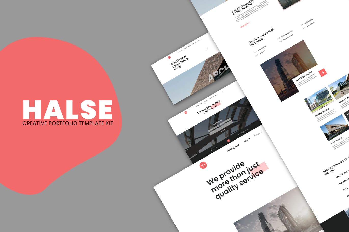 Halse – 建筑与室内设计 Elementor Template Kit