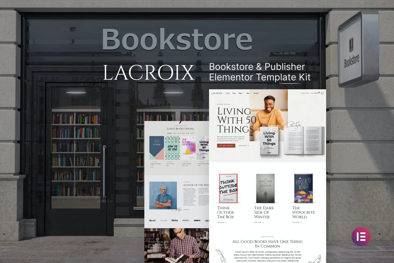 LaCroix – 作者和出版商 Elementor Template Kit