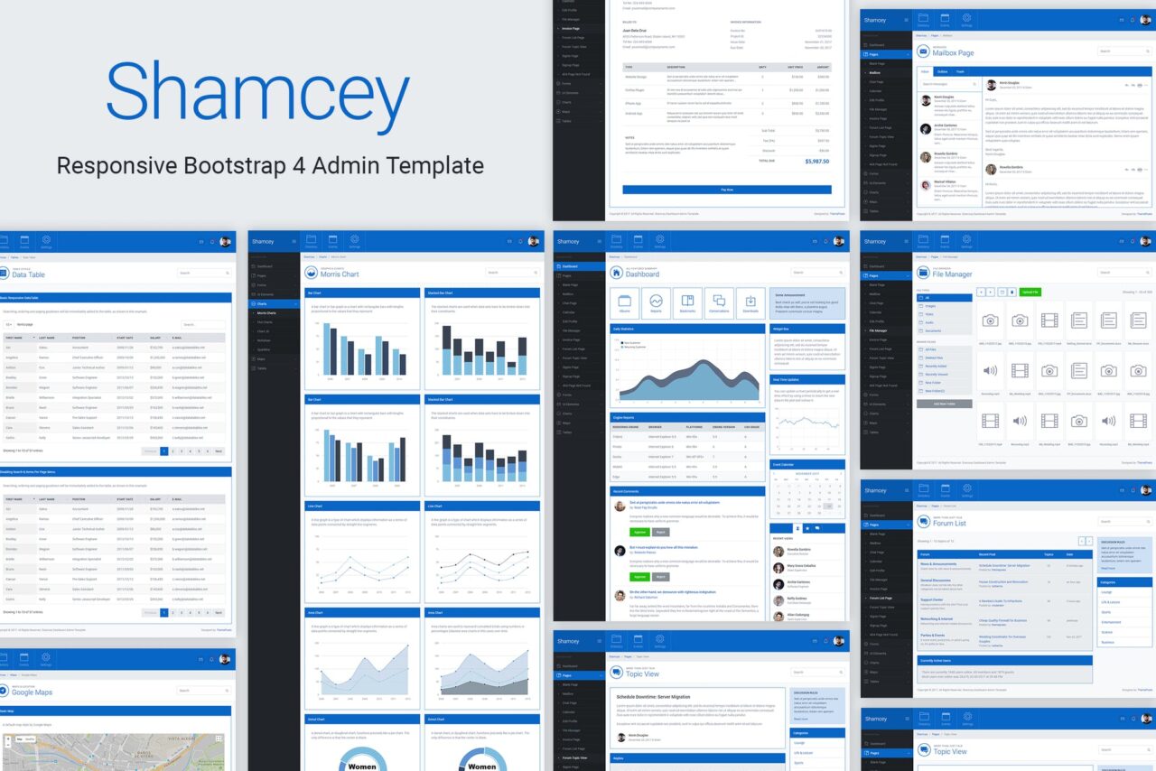 Shamcey Metro Style Bootstrap 4管理模板