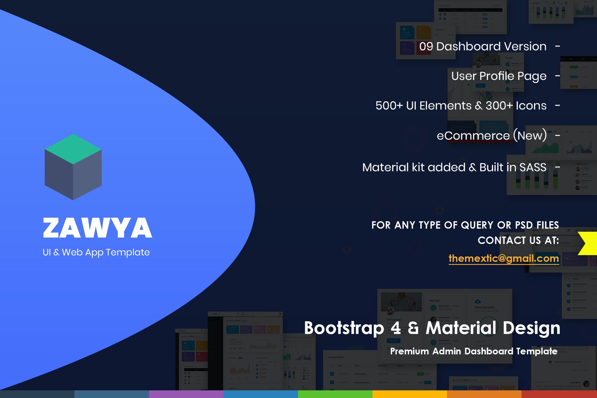 Zawya-Bootstrap 4和Material Design管理面板