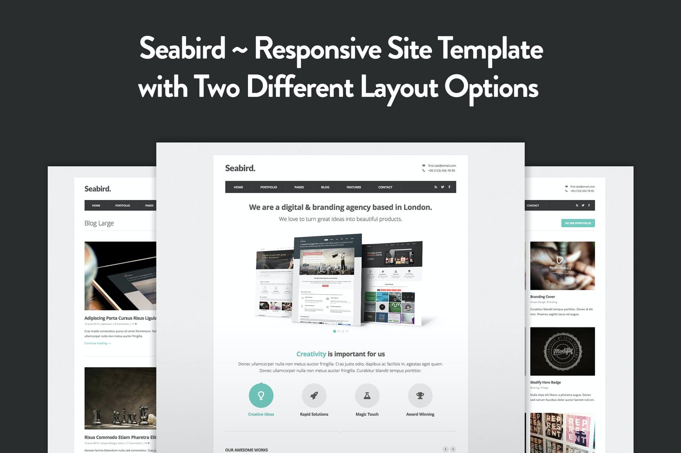 Seabird – 多用途响应式HTML5模板