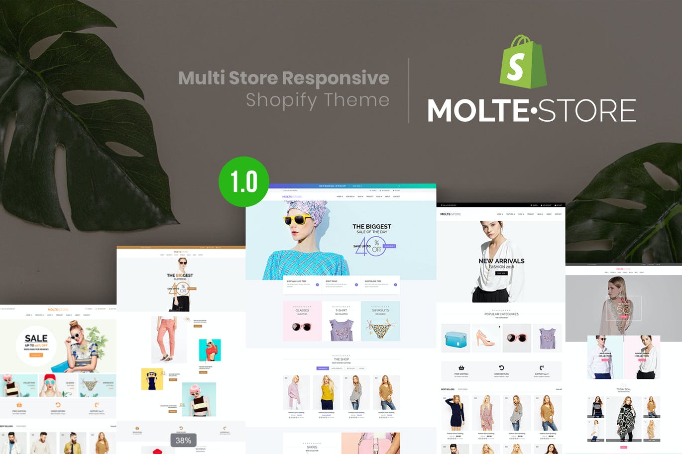 MolteStore – 多商店响应式Shopify主题