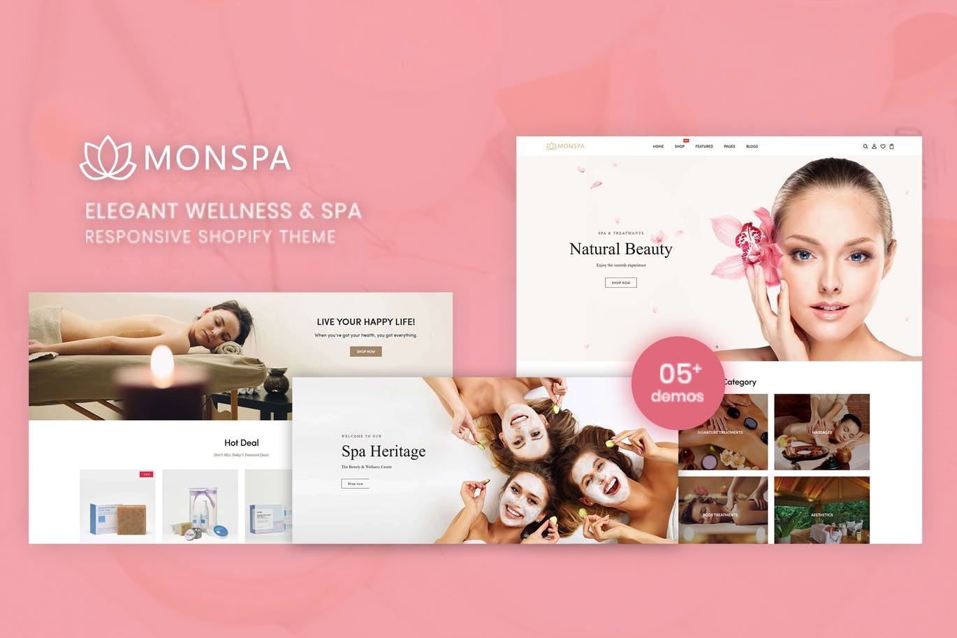 Monspa – 优雅养生和水疗Shopify主题