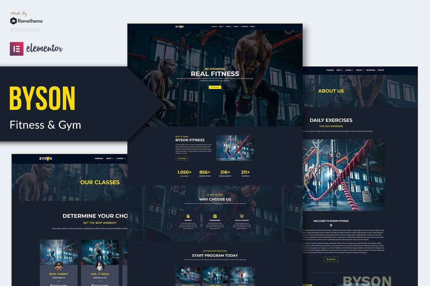 Byson – 健身和体育 Elementor Template Kit