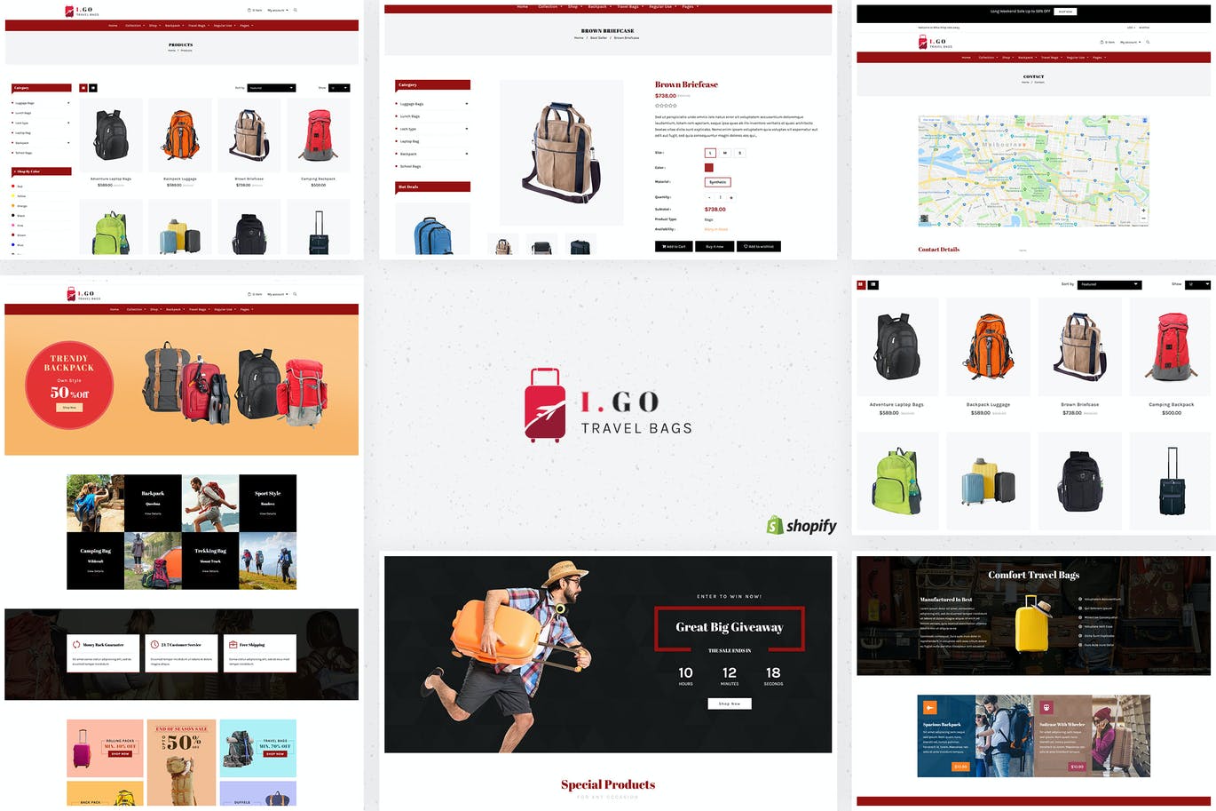 Igo | 旅行包Shopify主题