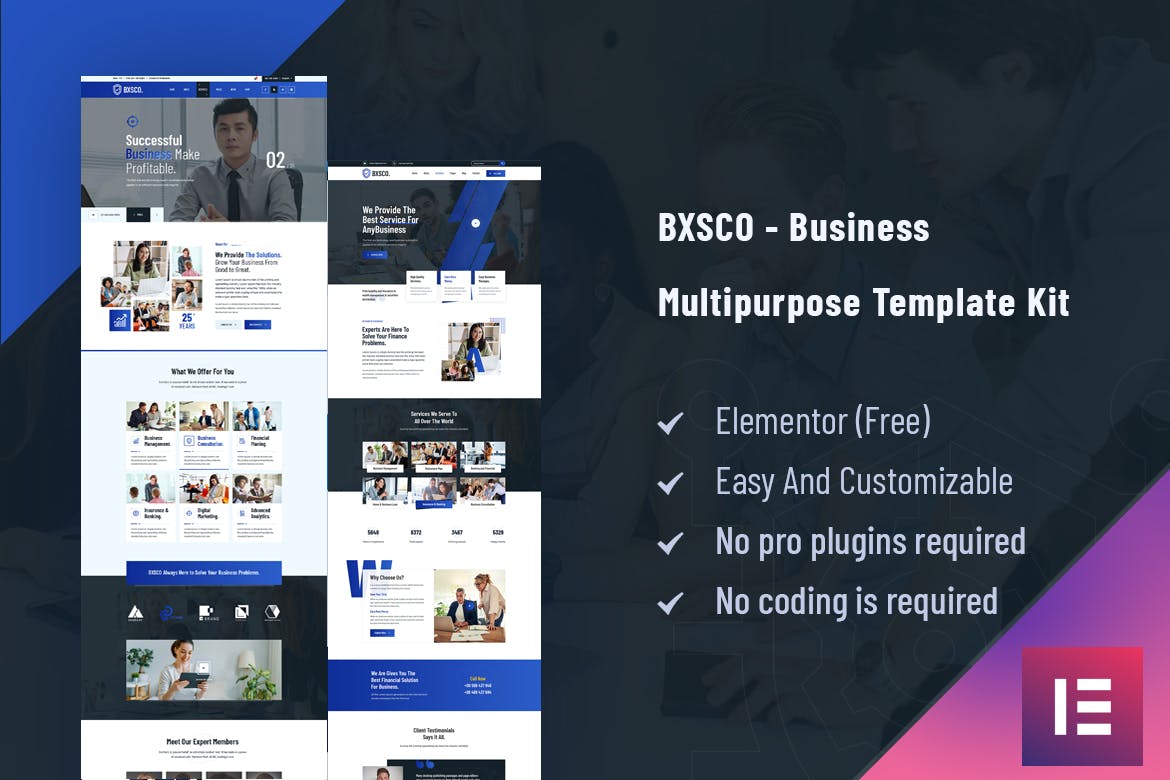 BXSCO – 商业多用途 Elementor Template Kit