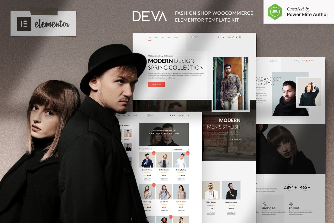 DEVA – 时尚商店WooCommerce Elementor模板工具包