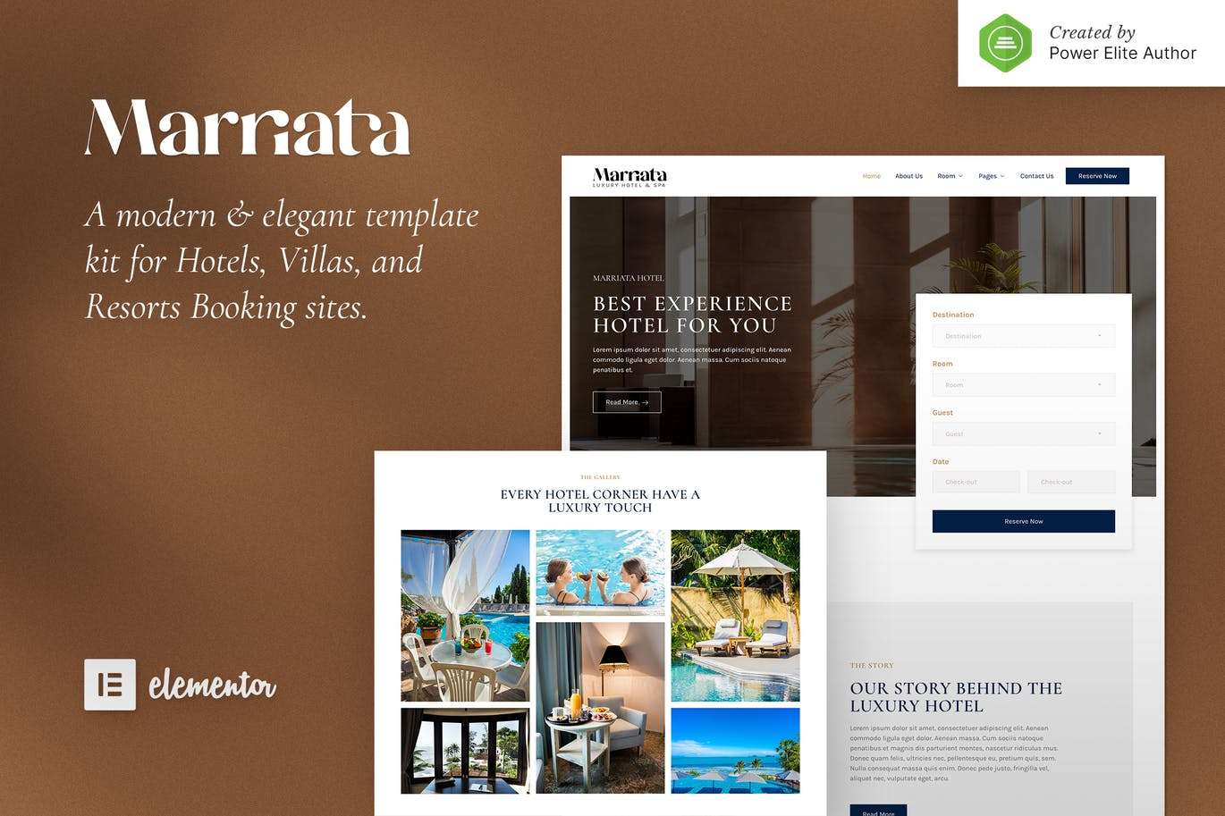 Marriata – 酒店和度假村 Elementor Template Kit