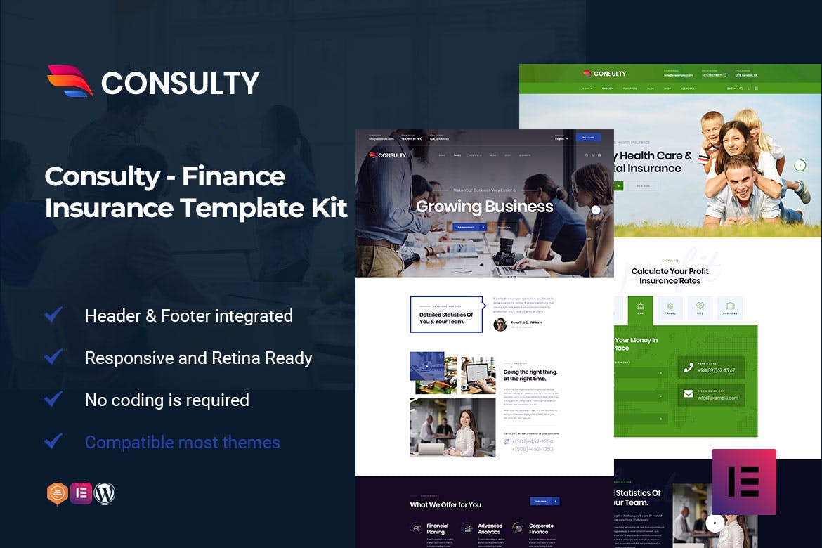 Consulty – 财务咨询 Elementor Template Kit