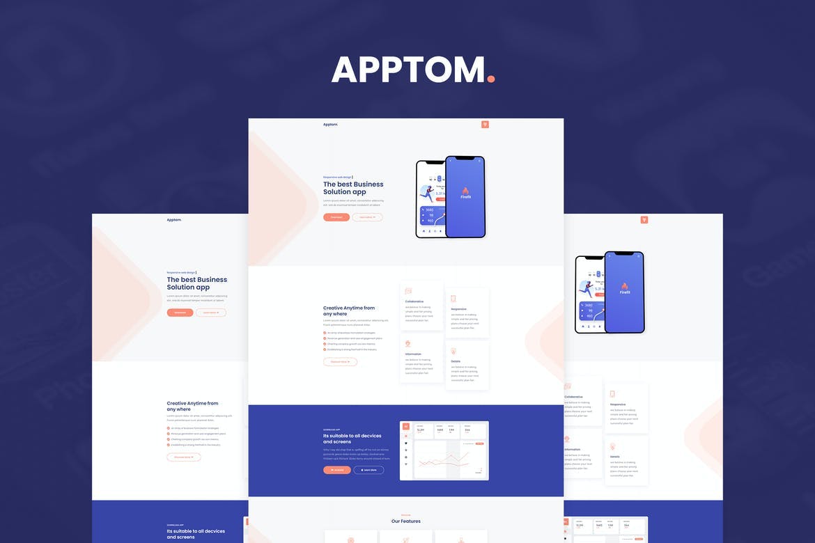 Apptom – 应用和软件展示柜 Elementor Template Kit