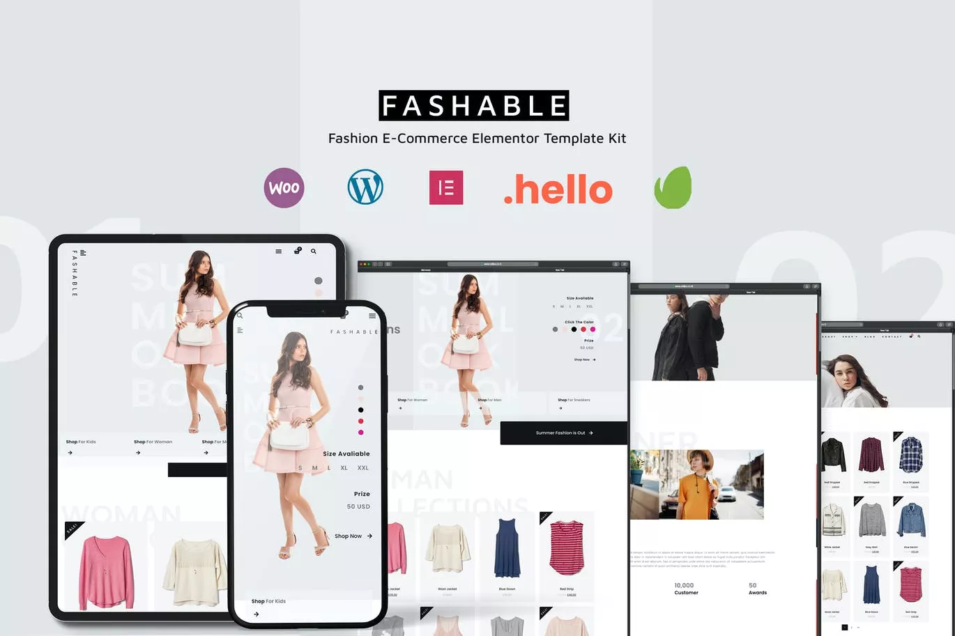 Fashable – 造型师 eCommerce Elementor Template Kit