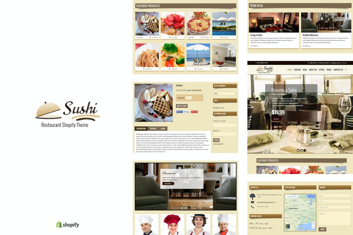 Sushi – 餐饮 Shopify 主题