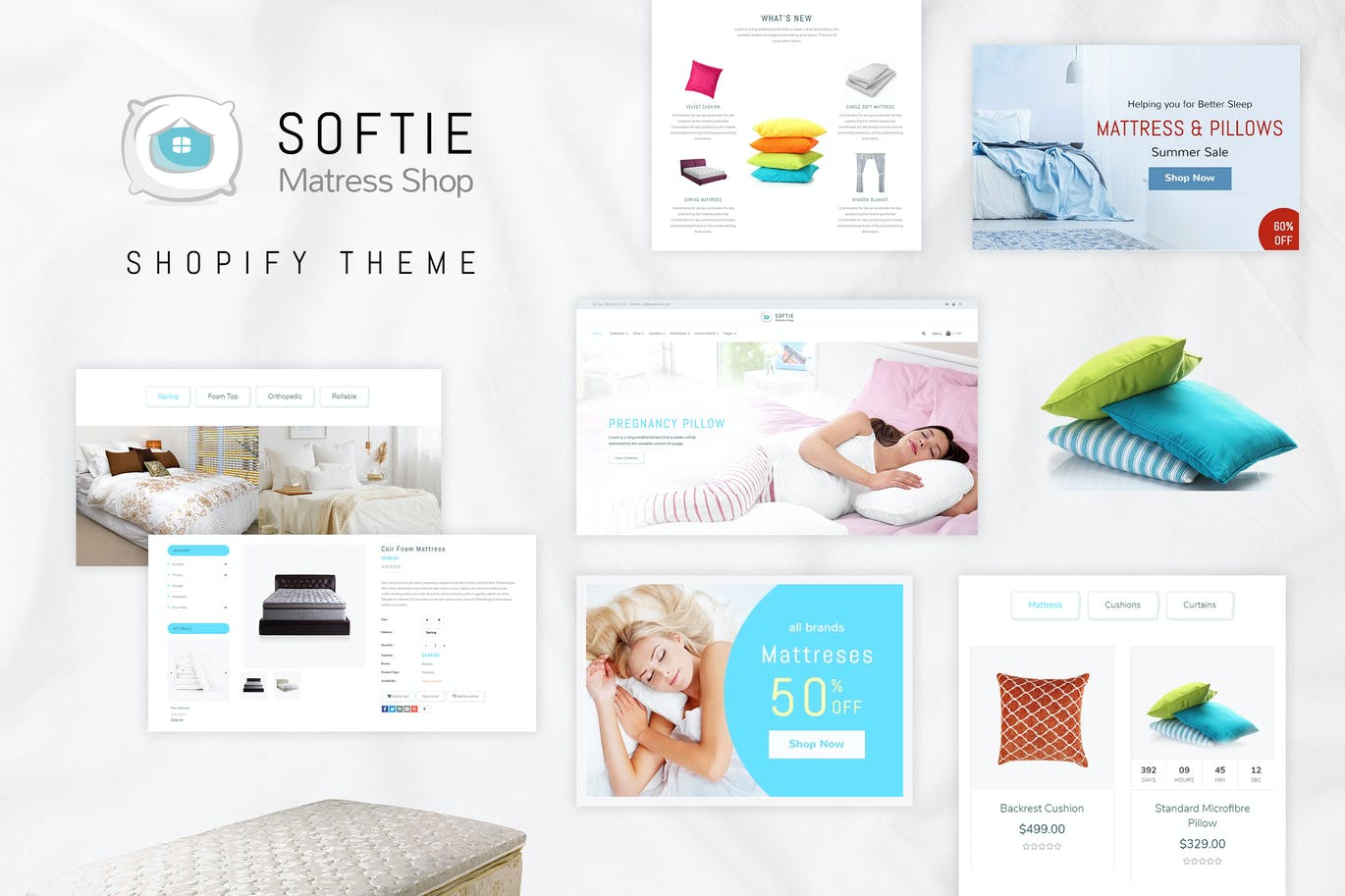 Softie | 床褥床垫Shopify主题
