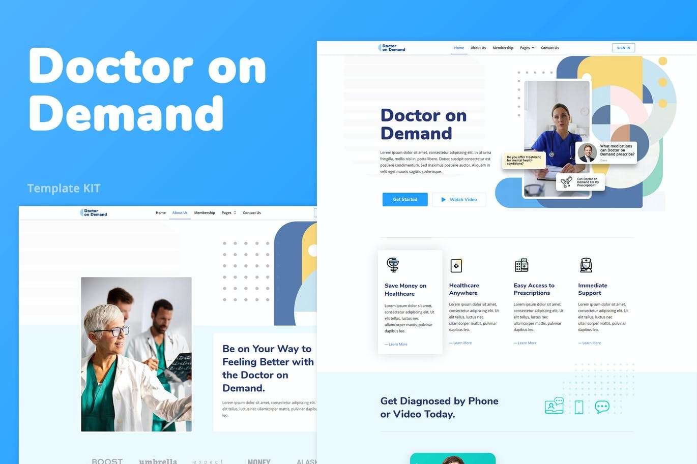 Doctor on Demand – 在线咨询Elementor模板工具包