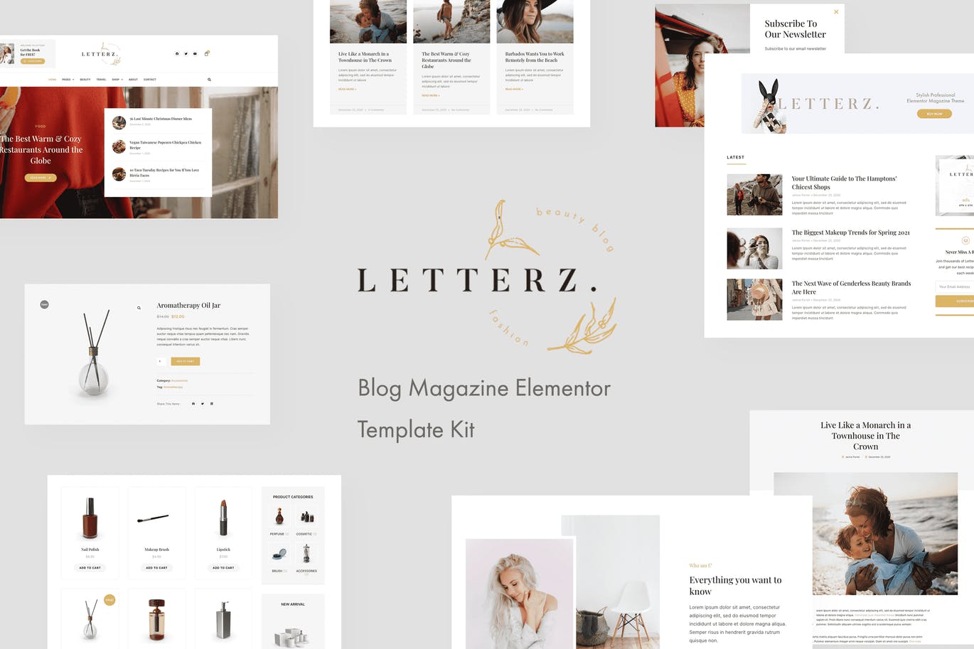 Letterz – 博客杂志Elementor模板工具包