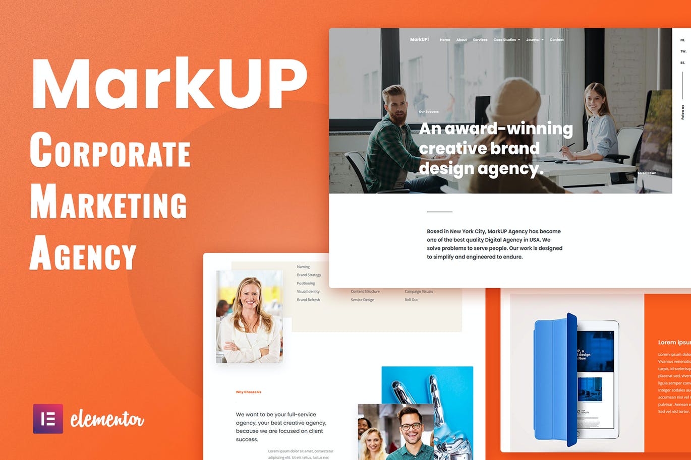 MarkUP – 公司和市场营销机构Elementor Template Kit