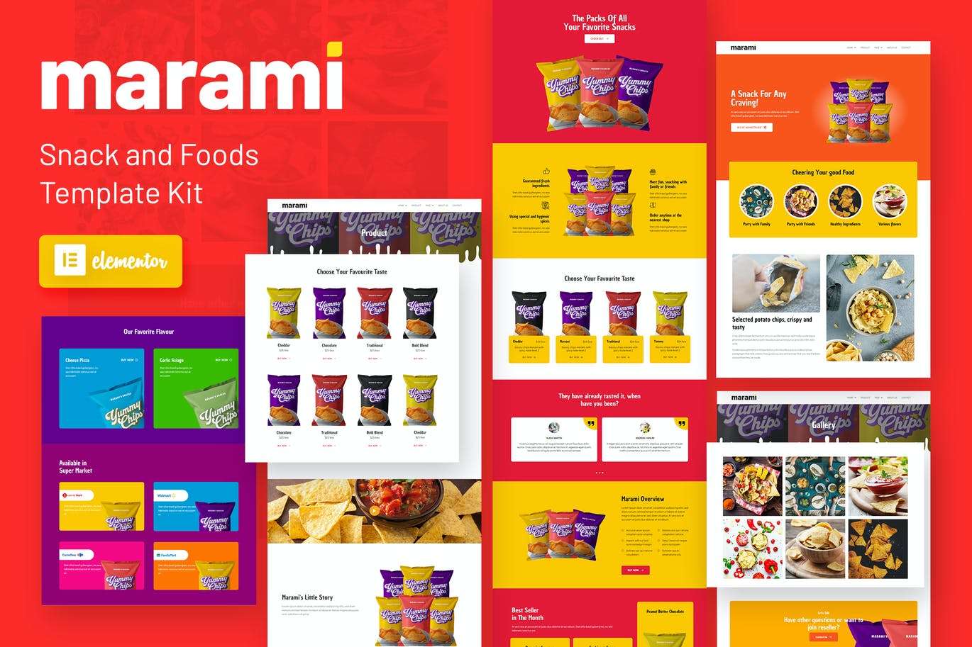 Marami – 小吃品牌和面包店 Template Kit