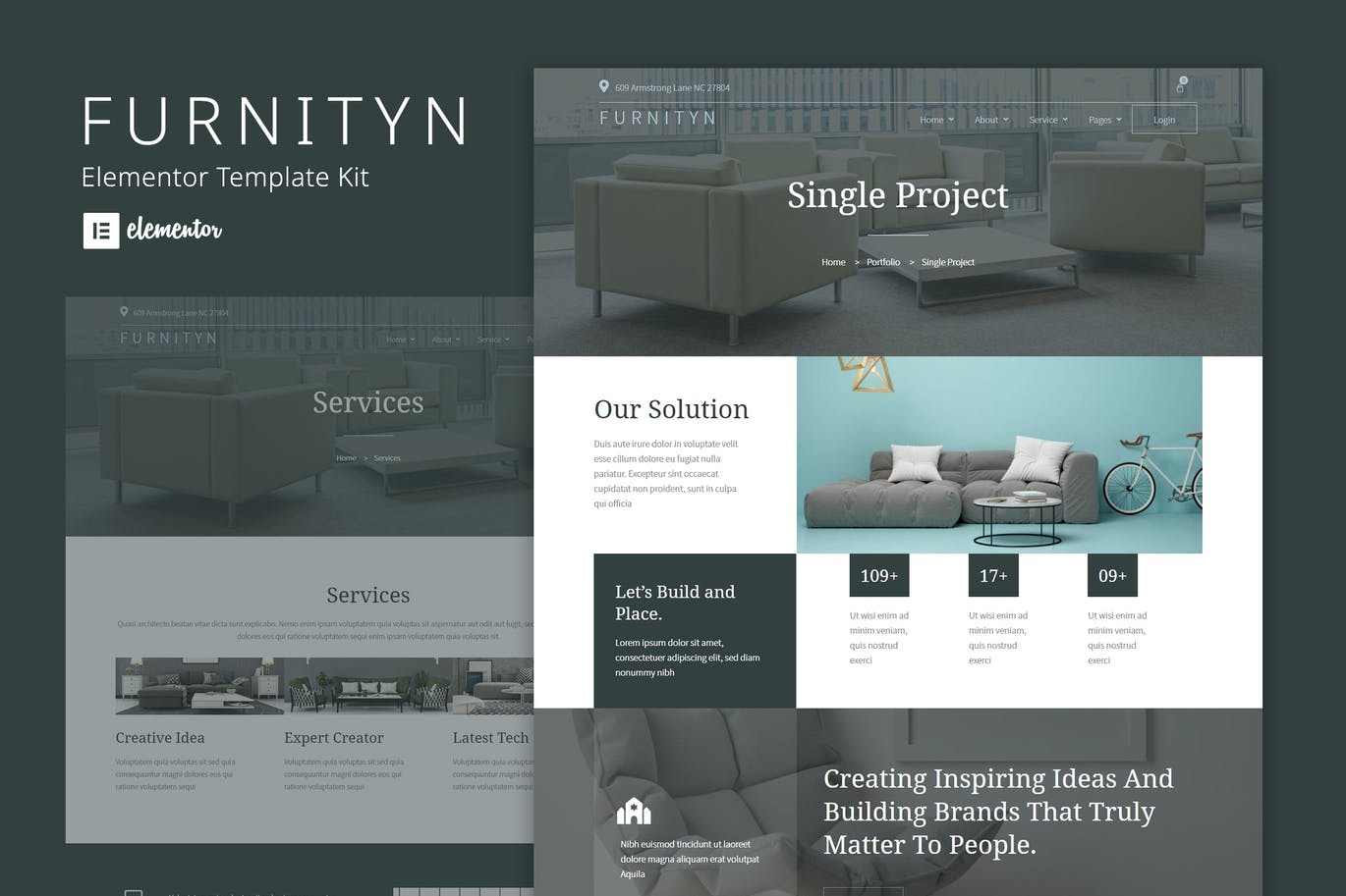 Furnityn – 室内设计 Elementor Template Kit