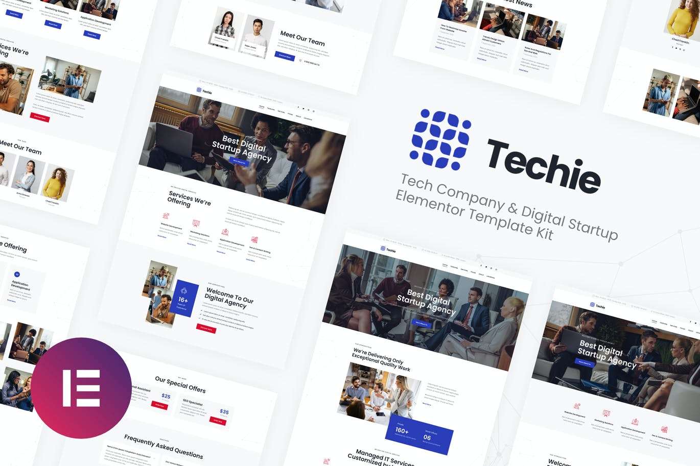Techie | 科技公司和数字初创公司 Elementor Template Kit