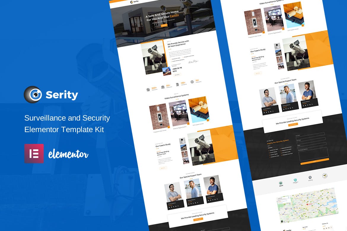 Serity – CCTV 和安全摄像机 Elementor Template Kit