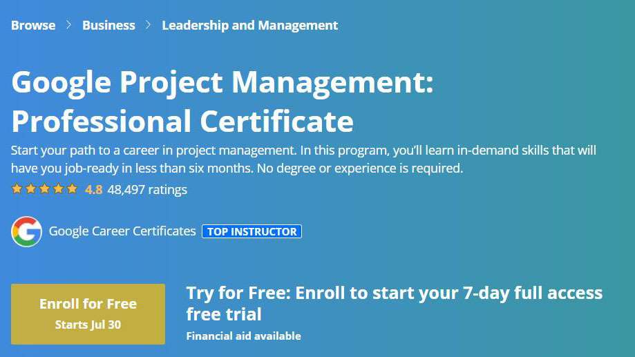 【Coursera中英字幕】Google Project Management: Professional Certificate