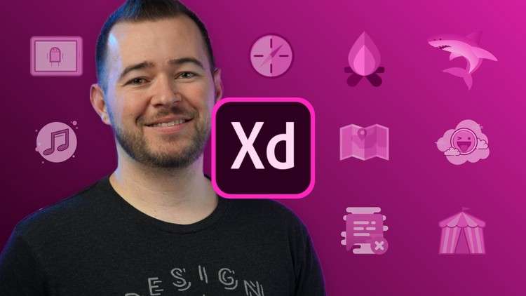【Udemy中英字幕】Icon Design in Adobe XD – From Sketching to Flat Icon Sets