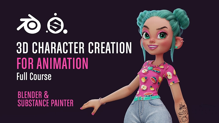 3D Character Creation for animation in Blender & Substance Painter