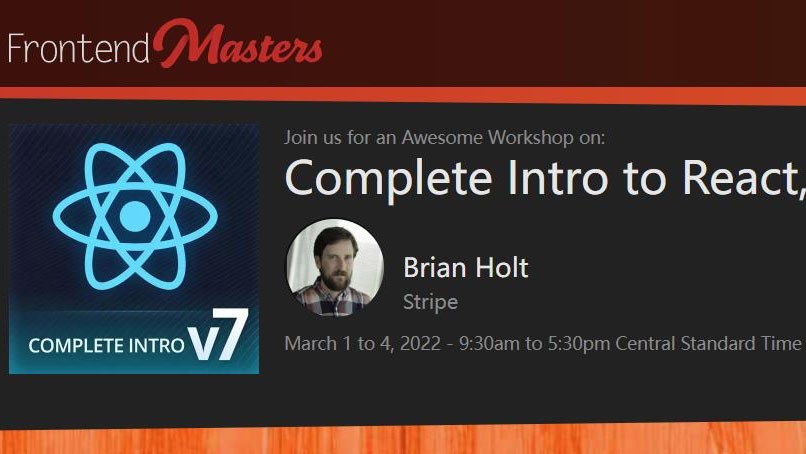 【frontendmasters】Complete Intro to React, v7