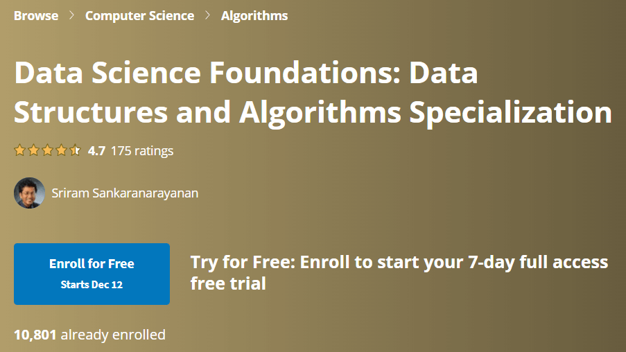 【Coursera中英字幕】Data Science Foundations: Data Structures and Algorithms Specialization