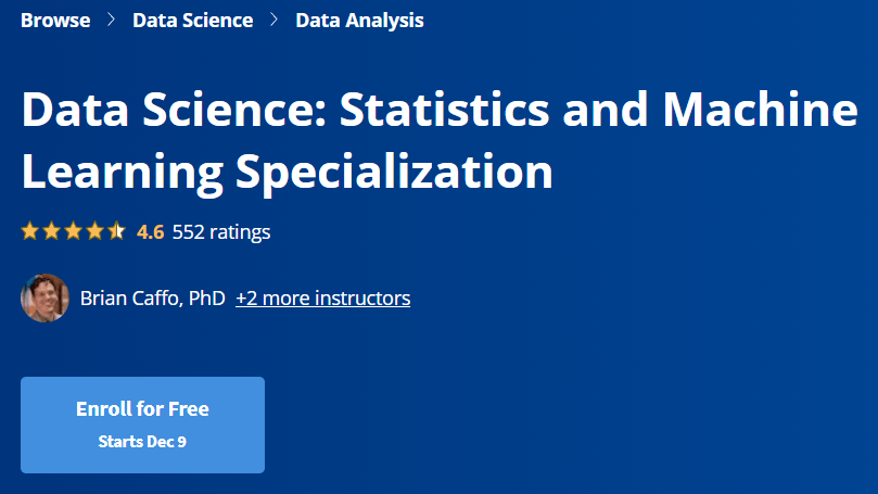【Coursera中英字幕】Data Science: Statistics and Machine Learning Specialization