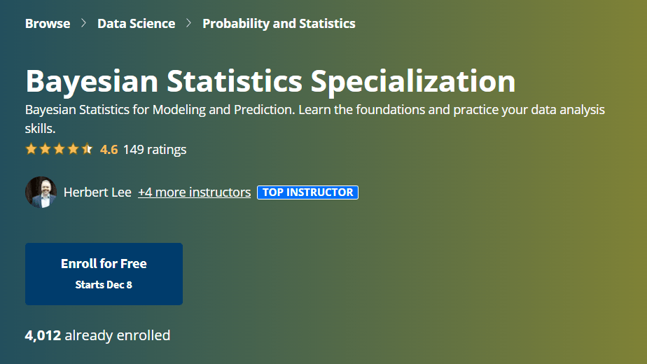 【Coursera中英字幕】Bayesian Statistics Specialization