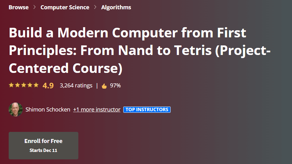 【Coursera中英字幕】Build a Modern Computer from First Principles: From Nand to Tetris (Project-Centered Course)