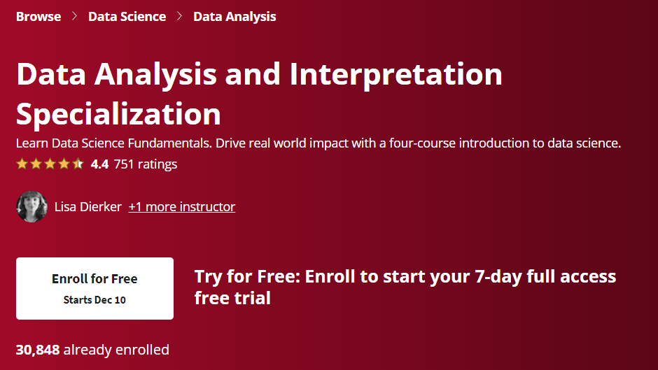 【Coursera中英字幕】Data Analysis and Interpretation Specialization