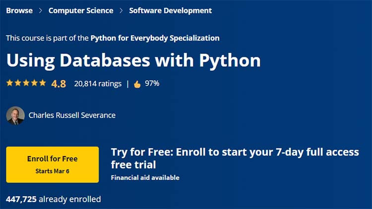【Coursera中英字幕】Using Databases with Python