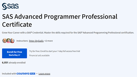 【Coursera中英字幕】SAS Advanced Programmer Professional Certificate