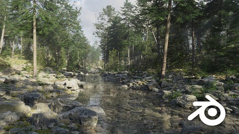 【Udemy中英字幕】Creating a fir and pine forest in Blender