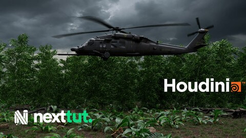 【Udemy中英字幕】Houdini Helicopter Landing Simulation Course