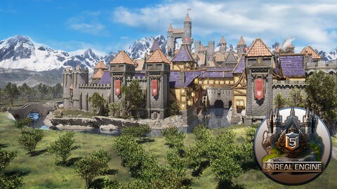 【Udemy中英字幕】Building Medieval Worlds – Unreal Engine 5 Modular Kitbash