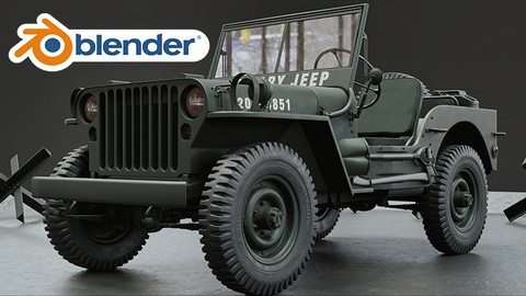 【Udemy中英字幕】Blender: Create Jeep Willys MB 1942 From Start To Finish