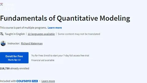【Coursera中英字幕】Fundamentals of Quantitative Modeling