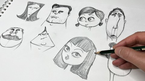 【Udemy中英字幕】如何画卡通脸